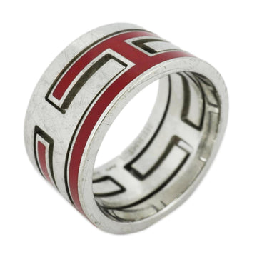 HERMES Ring Move Ash 925 Silver Red Ladies
