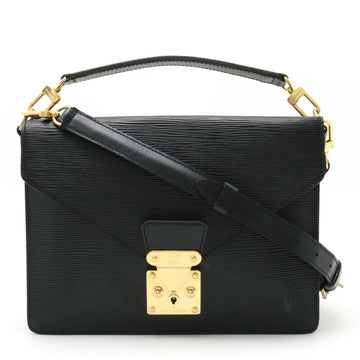 LOUIS VUITTON Epi Bifas Handbag Second Bag Shoulder Noir Black Missing Key M52322