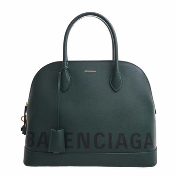 BALENCIAGA Leather Ville M Handbag 519036 Green Women's