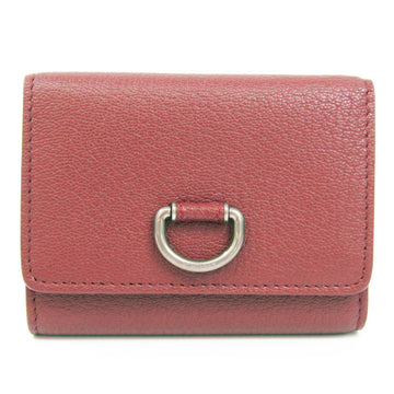 BURBERRY 8005356 Women,Men Leather Bill Wallet [tri-fold] Red Color