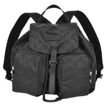 Gucci sima light rucksack black nylon leather backpack 406361