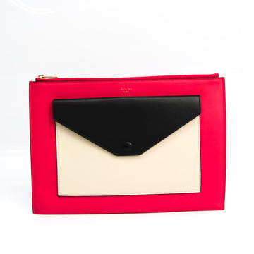 Celine Flap Pocket Women's Leather Clutch Bag Black,Cream,Pink