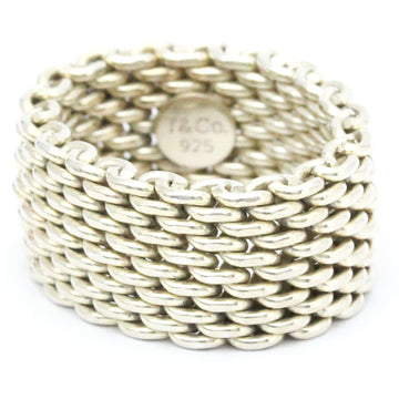 TIFFANY Somerset Mesh Ring Silver 925 Fashion No Stone Band Ring Silver
