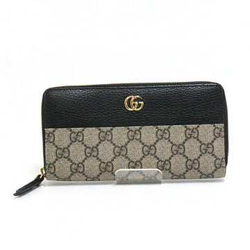 Gucci GG Marmont zip around round long wallet double G 456117 17WAG 1283