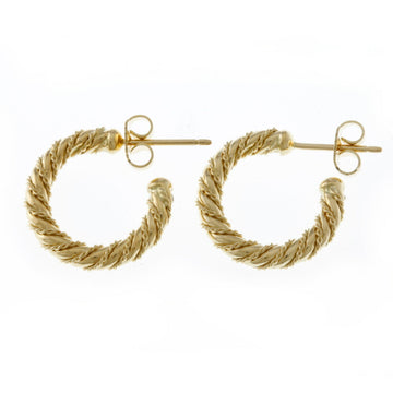 TIFFANY Hoop Earrings K18 Yellow Gold Women's &Co.