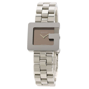 Gucci 3600L Square Face G Watch Stainless Steel Ladies