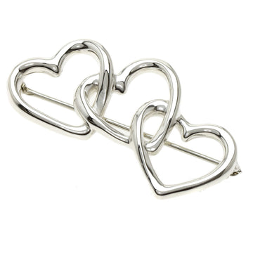 TIFFANY triple heart brooch silver ladies &Co.