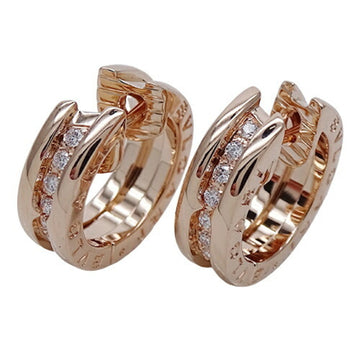 BVLGARIBulgari  earrings ladies 750PG diamond B-zero1 hoop pink gold 348036 polished