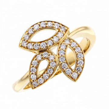 HARRY WINSTON Lily Cluster Mini Ring K18YG Yellow Gold