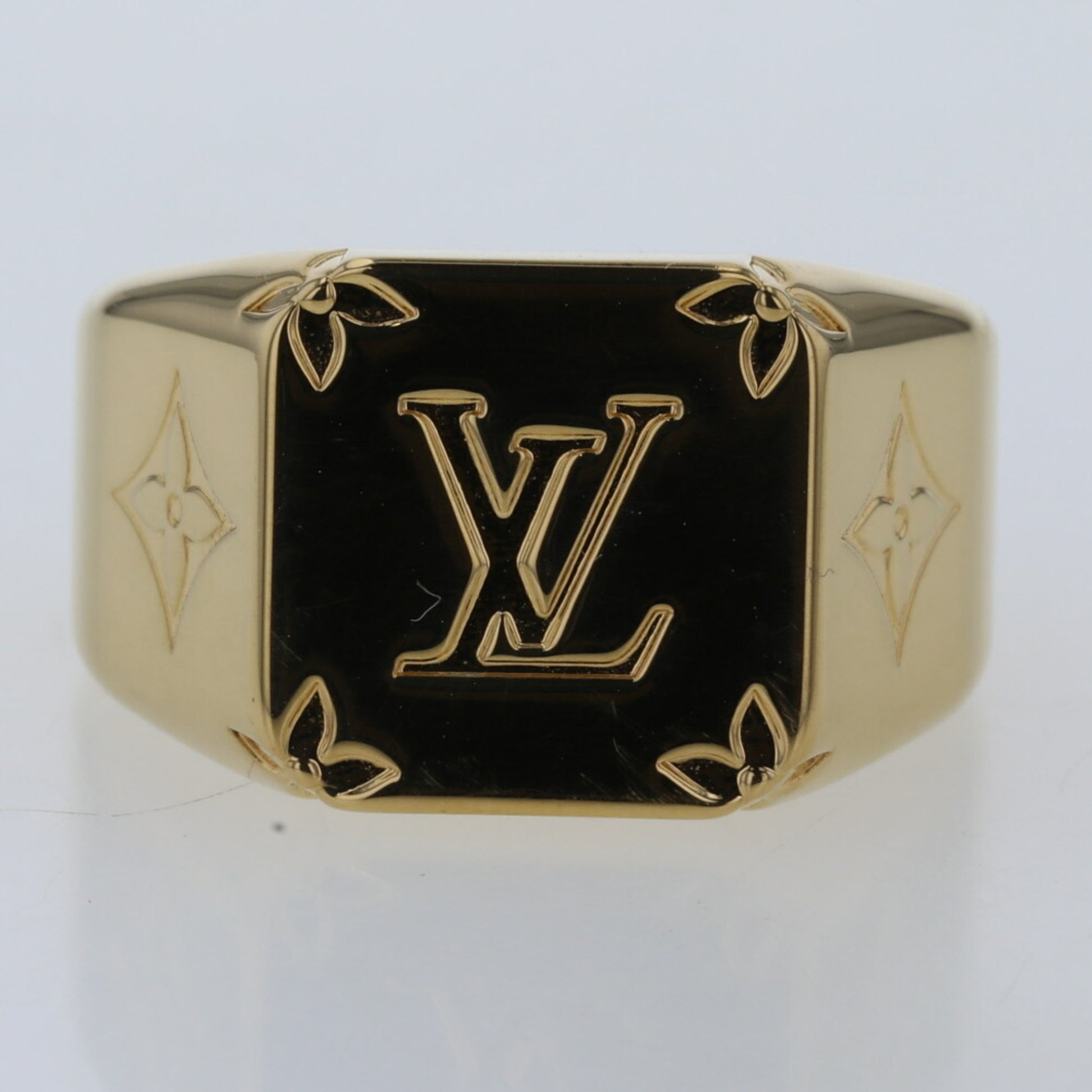 Louis Vuitton Monogram Logo Signet Ring Rings (M80191, M80190)