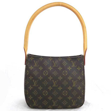 Louis Vuitton Bag Monogram Looping MM Black x Canvas Shoulder Handbag Ladies M51146