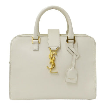 SAINT LAURENT Bag Women's Baby Cabas Handbag Shoulder 2way Leather White 372087