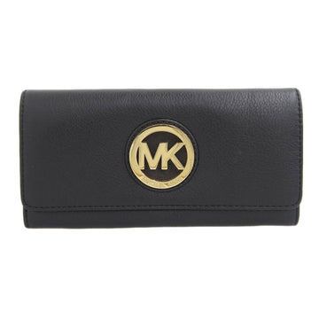 MICHAEL KORS long wallet with hook leather black 32F2GFTE3L