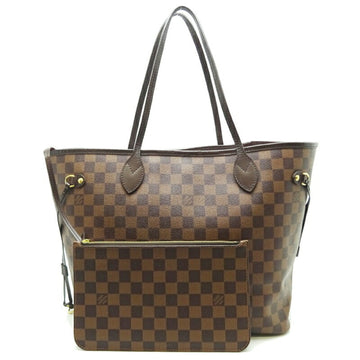 Louis Vuitton Neverfull MM Women's Tote Bag N41358 Damier Ebene (Brown)