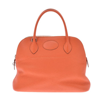 Hermes Bolide 31 Orange Palladium metal fittings R stamped (around 2014) Ladies' Taurillon Clemence handbag