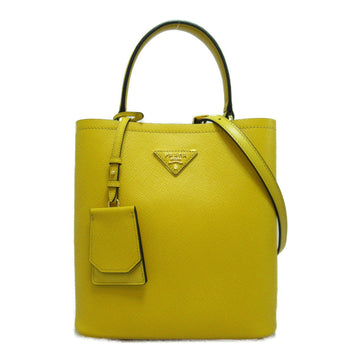 PRADA Vanier 2wayShoulder bag Yellow Safiano leather 1BA212