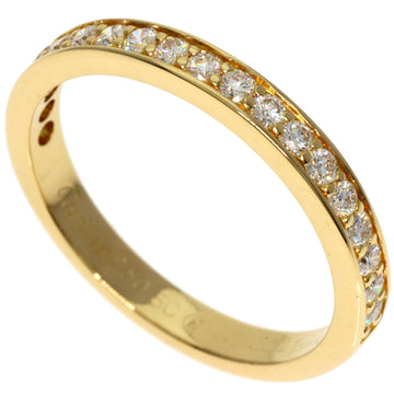 CARTIER Diamond Half Eternity #50 Ring K18 Pink Gold Women's