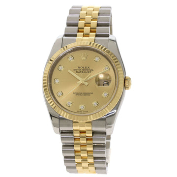 Rolex 116233G Datejust 10P Diamond Watch Stainless Steel / SSxK18YG Men's ROLEX