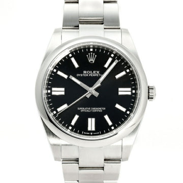 ROLEX Oyster Perpetual 124300 Bright Black Dial Watch Men's