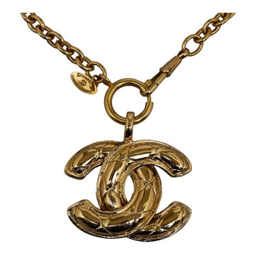 CHANEL Decacoco Mark Necklace Gold Plated Ladies