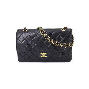 Chanel matelasse 25 chain shoulder bag leather black A01112 gold metal fittings vintage Matelasse Bag