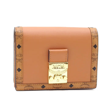 MCM Bifold Wallet TRACY Ladies Cognac Calf Leather MYSDSXT02 Brown
