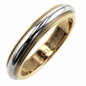 TIFFANY ring milgrain band width about 3.5mm K18 yellow gold platinum PT950 No. 9 ladies &Co.