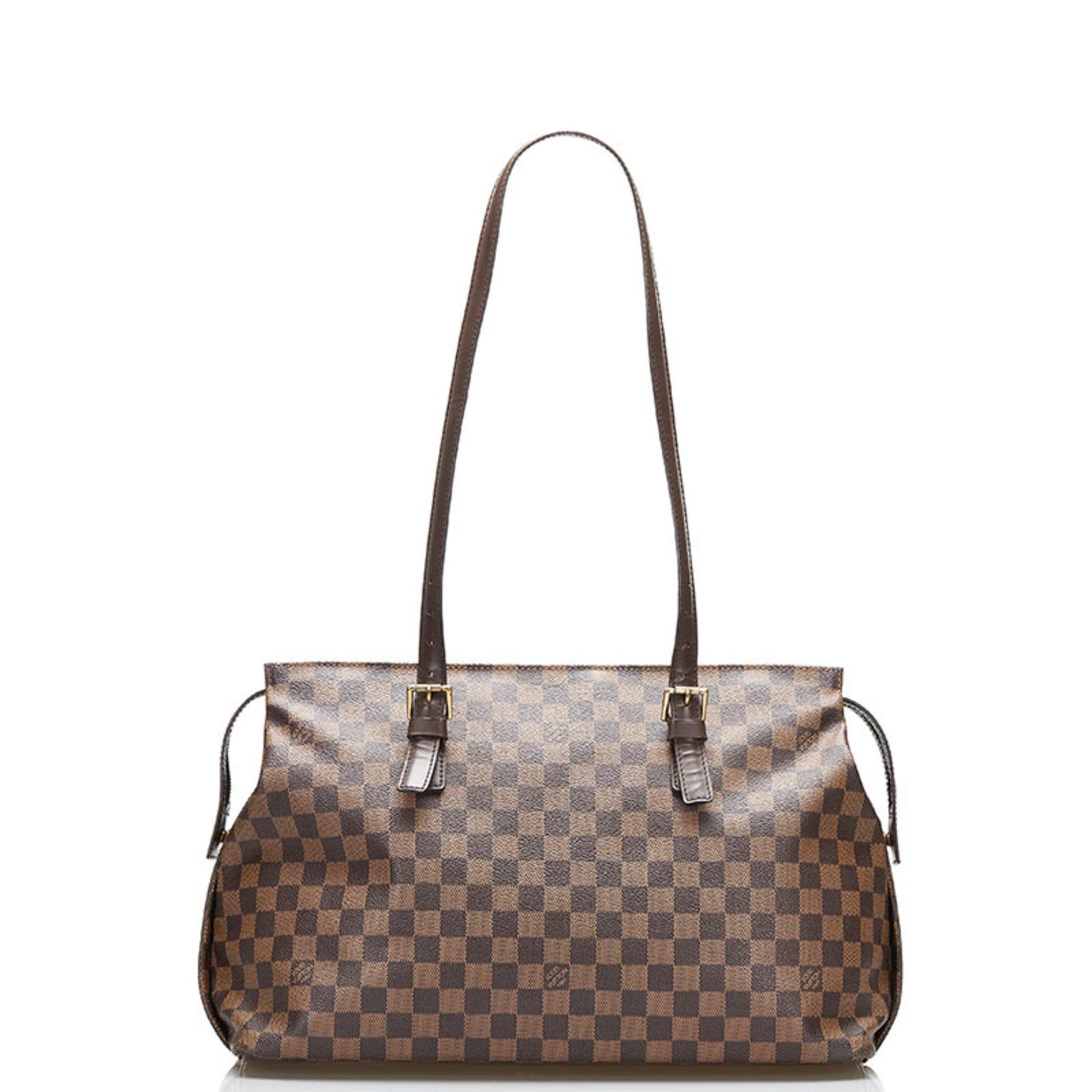 Louis Vuitton Damier Chelsea Tote Bag Shoulder N51119 Ebene Brown PVC