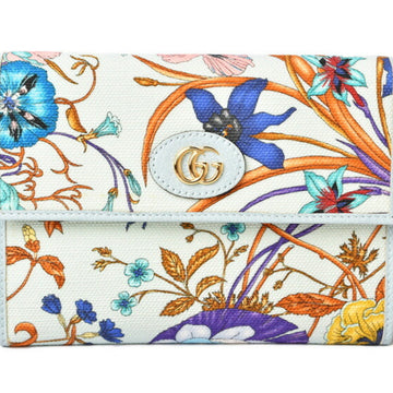 GUCCI Document Case Clutch Bag  Folding Wallet Flora Limited Edition Day Canvas Blue Multi 577350