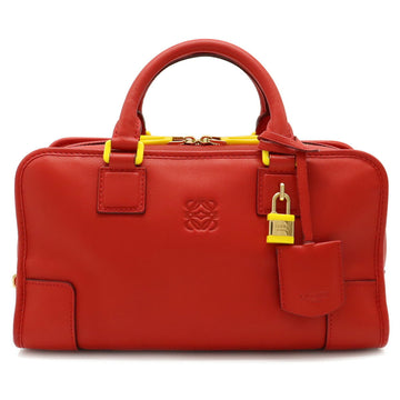 LOEWE Amazona 28 Limited Edition Handbag Boston Leather Plastic Orange Red Yellow 35279ITA03