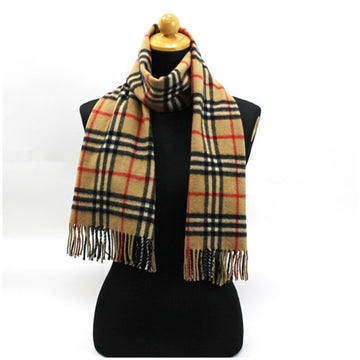 BURBERRY's of London cashmere scarf camel × check 146 31.5 cm S OF LONDON women's men's