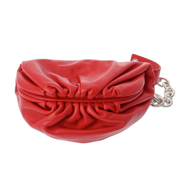 BOTTEGA VENETABOTTEGAVENETA  The Chain Pouch Red 651445 Women's Leather Shoulder Bag