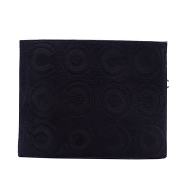 Chanel Bag Ladies COCO Makeup Pouch Accessories Harako Leather Black