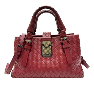 BOTTEGA VENETA Baby Rome Handbag Shoulder Bag 493994 Bordeaux Wine Red Ladies Leather