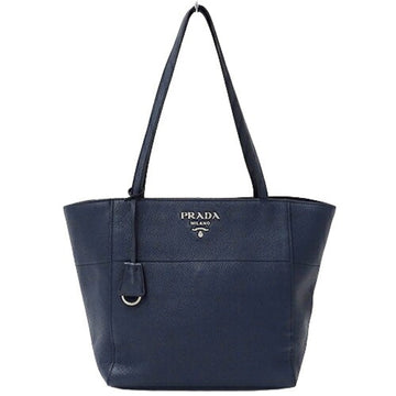 PRADA bag ladies brand tote shoulder leather navy 1BG202 blue