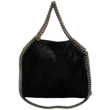 STELLA MCCARTNEY Falabella Leather Chain 2way Mini Tote Bag Shoulder Black