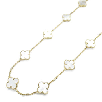 VAN CLEEF & ARPELS Vintage Alhambra 20P Necklace Necklace White K18 [Yellow Gold] Mother of pearl White