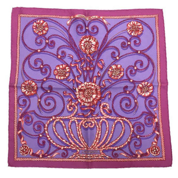 HERMES scarf muffler Carre 45 JOUVENCE blue purple silk 100%