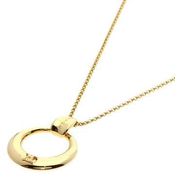 CELINE Circle Macadam Necklace K18 Yellow Gold Women's