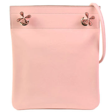 HERMES Aline Shoulder Bag Pochette Rose Sakura Vaux Swift Z Engraved []