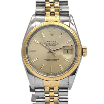 Rolex Watch Datejust Silver Gold 16013 Overhauled SS 750 Automatic R23 **** Made in 1988 ROLEX Men's Only Combination DATEJUST