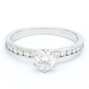 TIFFANY セッティング エンゲージメント リング チャネル セット ダイヤモンド バンド プラチナ Platinum Engagement & Wedding Diamond Engagement Ring Carat/0.43 Silver
