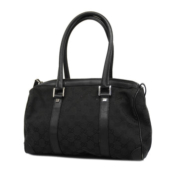 GUCCIAuth  GG Canvas Handbag 30458 Women's GG Canvas,Leather Handbag Black