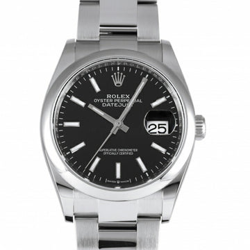 ROLEX Datejust 36 126200 Bright Black Dial Watch Men's