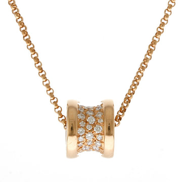 BVLGARI Be Zero One Necklace 18K K18 Pink Gold Diamond Women's