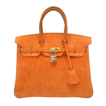Hermes Birkin 25 Dobris Orange H Engraved Handbag 0245 HERMES Vovelor