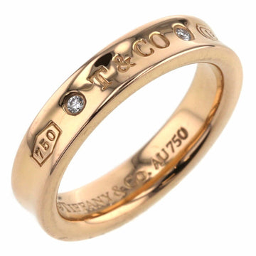 TIFFANY ring 1837 narrow 2P K18 pink gold diamond 8.5 Ladies &Co.