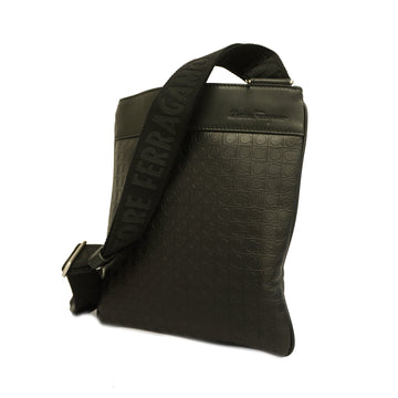 SALVATORE FERRAGAMOAuth  Gancini Shoulder Bag Men's Leather Black