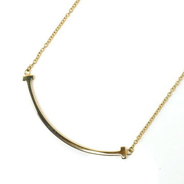 TIFFANY&Co.  K18YG Yellow Gold T Smile Small Necklace 60011679 2.9g 41~46cm Women's