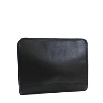 COACH Old Clutch Bag Document Case Tablet Leather Black  Ladies